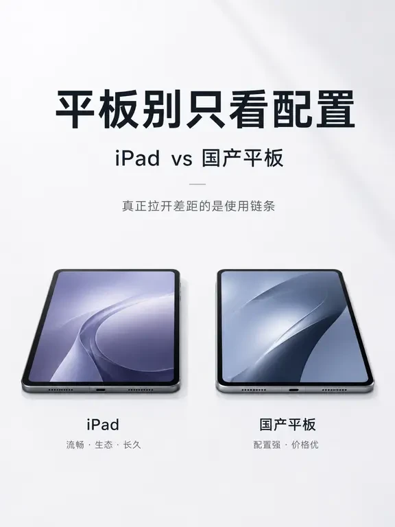 选iPad还是国产平板？别只看配置