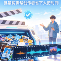 这个批量剪辑神器，让我的视频产量翻3倍还省下一台相机的钱