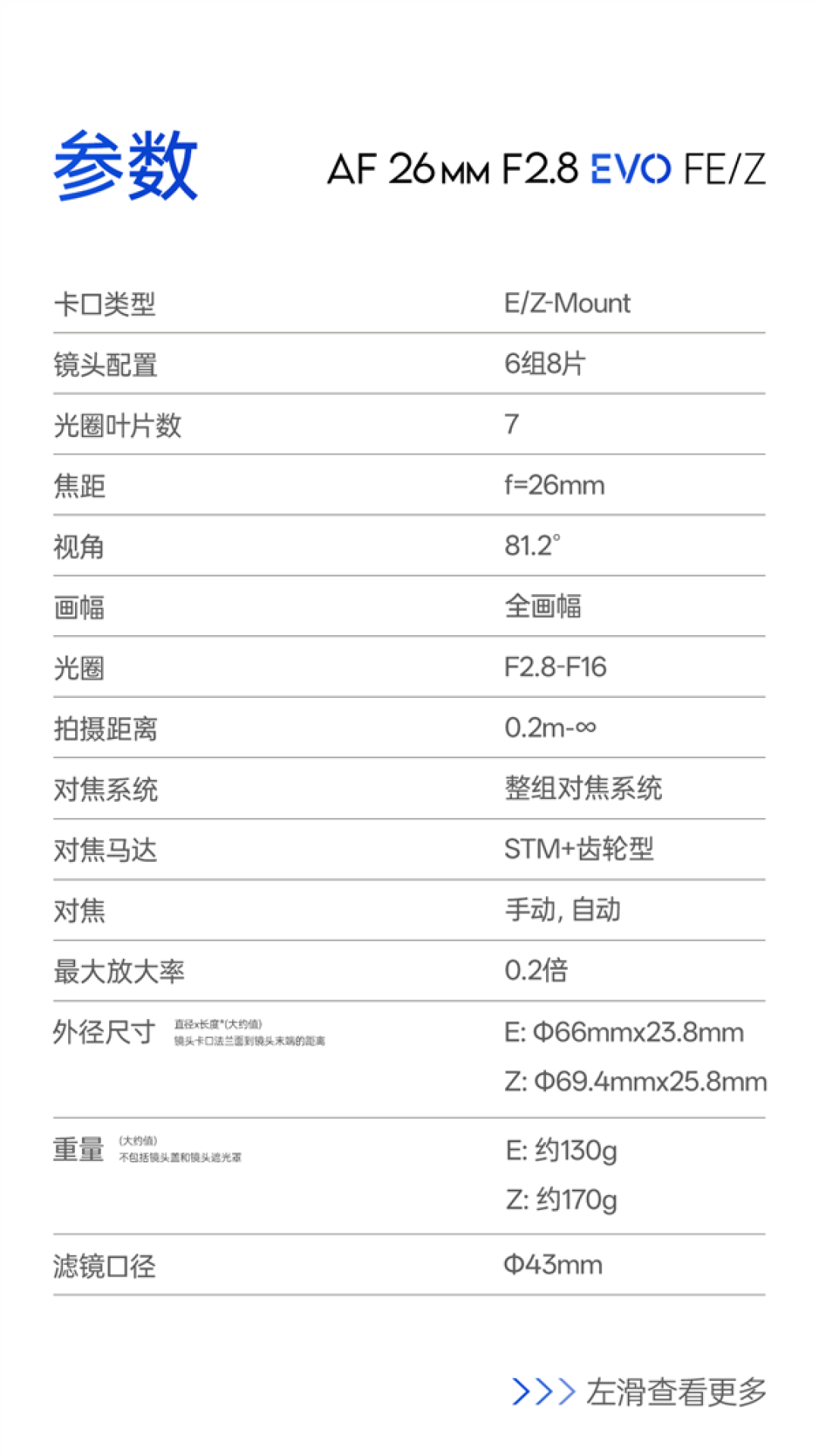 唯卓士发布26mm全幅饼干头 130克重仅厚24mm