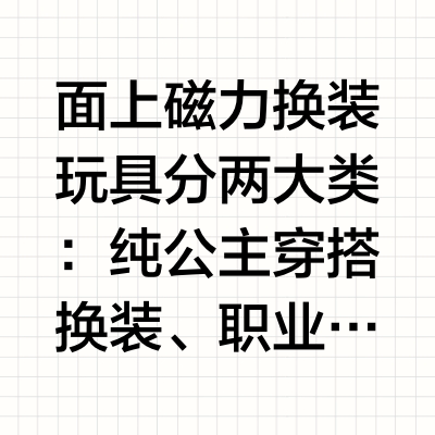 磁力换装玩具测评｜职业主题磁力换装 vs 普通公主换装，差距到底在哪？
