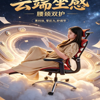 复古红工学椅｜书房颜值担当❤️
