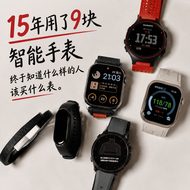 15年用了9块智能手表，终于知道什么样的人该买什么表