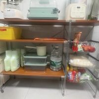 多功能钢木厨房置物架家用收纳架