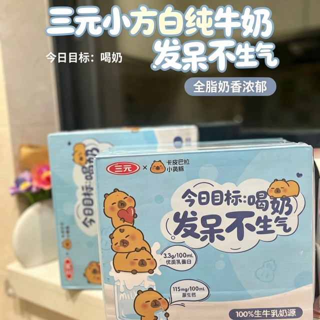 首农旗下的卡皮巴拉小方白，让我把夏天的饮料都戒了！