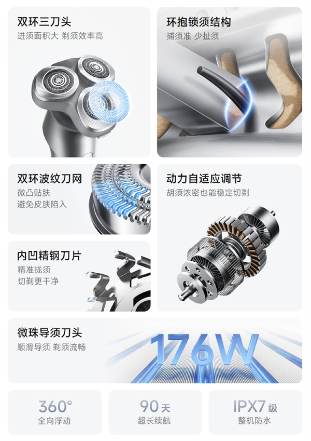 249元!小米推出新款米家电动剃须刀:双环三刀头 90天超长续航
