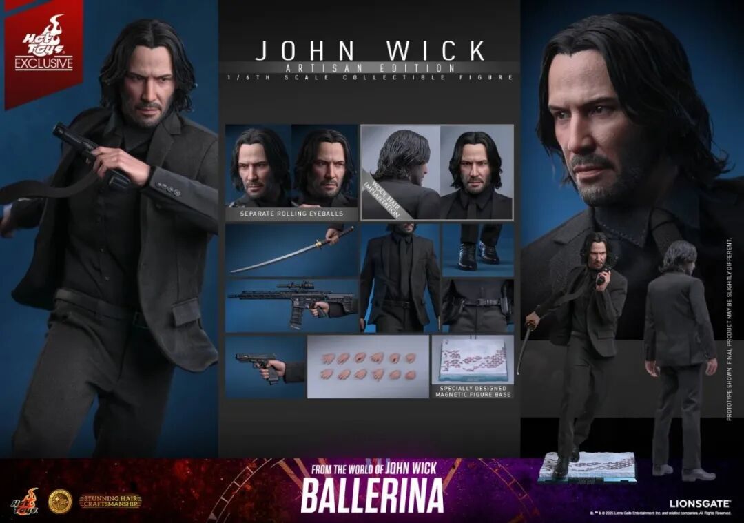 HotToys《疾速追杀》约翰·威克植发版1/6人偶公布