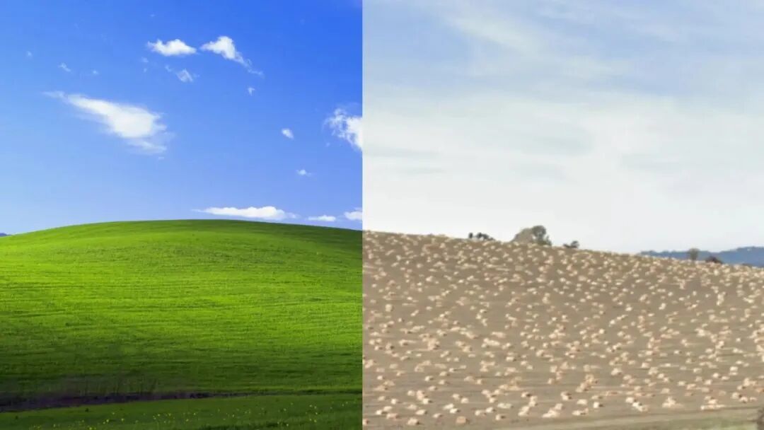唏嘘!Windows XP蓝天白云壁纸拍摄地:30年后完全认不出来了