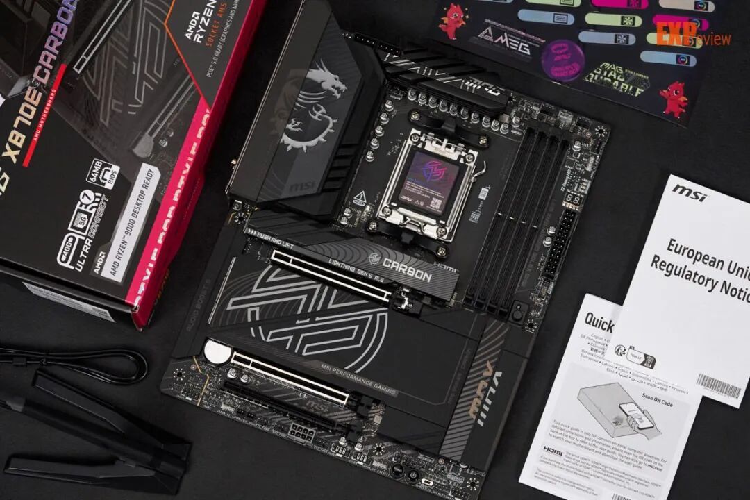 微星X870E CARBON MAX暗黑主板评测：平整焊接工艺，对刺客焊点说再见