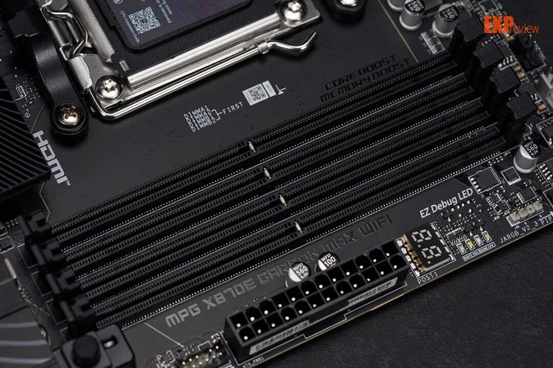 微星X870E CARBON MAX暗黑主板评测：平整焊接工艺，对刺客焊点说再见