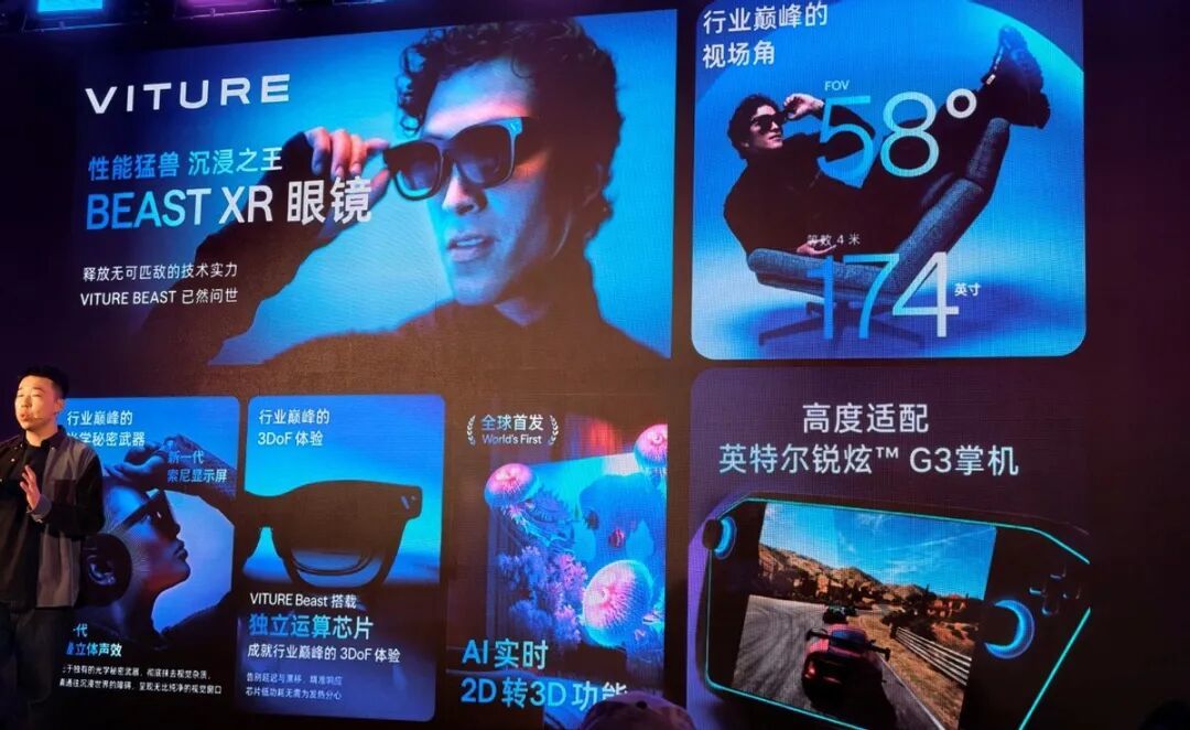 Intel锐炫G3掌机玩出花儿:戴上XR眼镜 走入理想汽车