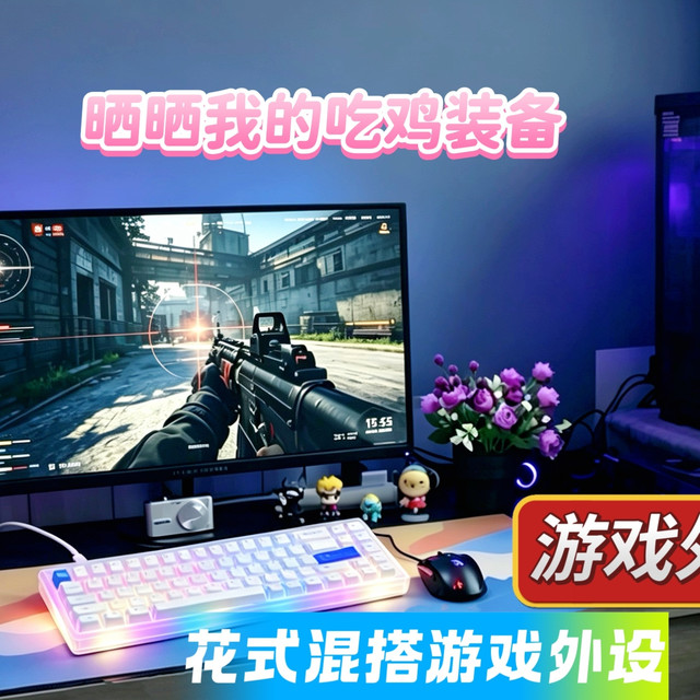 仙里仙气的游戏键盘却搭了一个一本正经的鼠标，晒晒我的吃鸡外设
