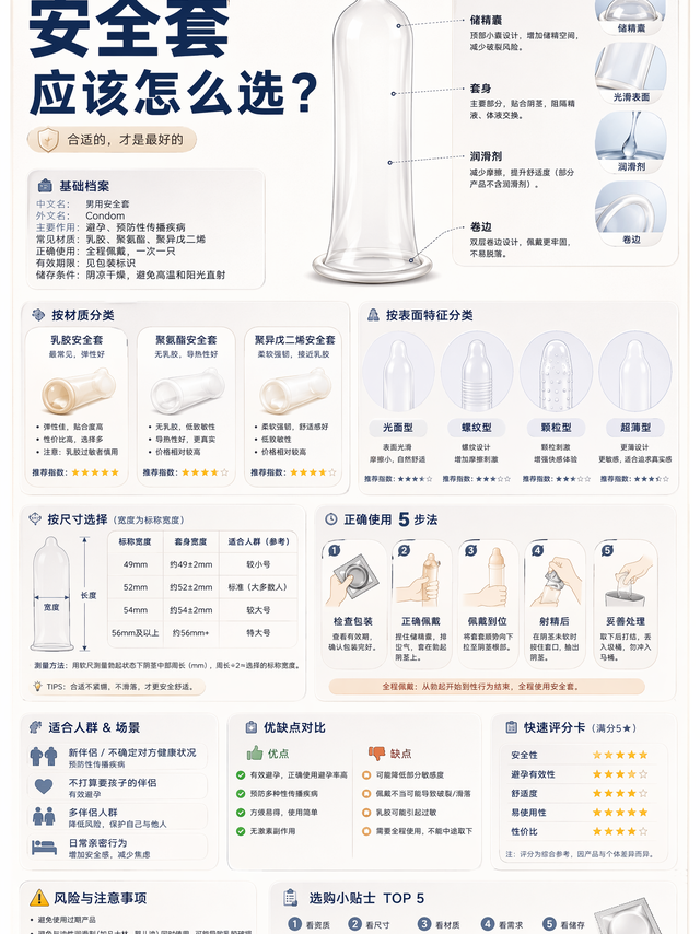 一图科普｜安全套到底怎么挑！