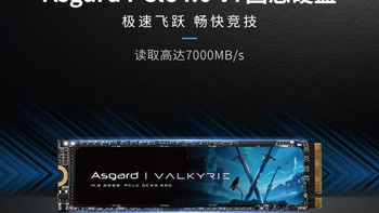 阿斯加特V7 SSD开售！1TB 999元 读速可达7000MB/s
