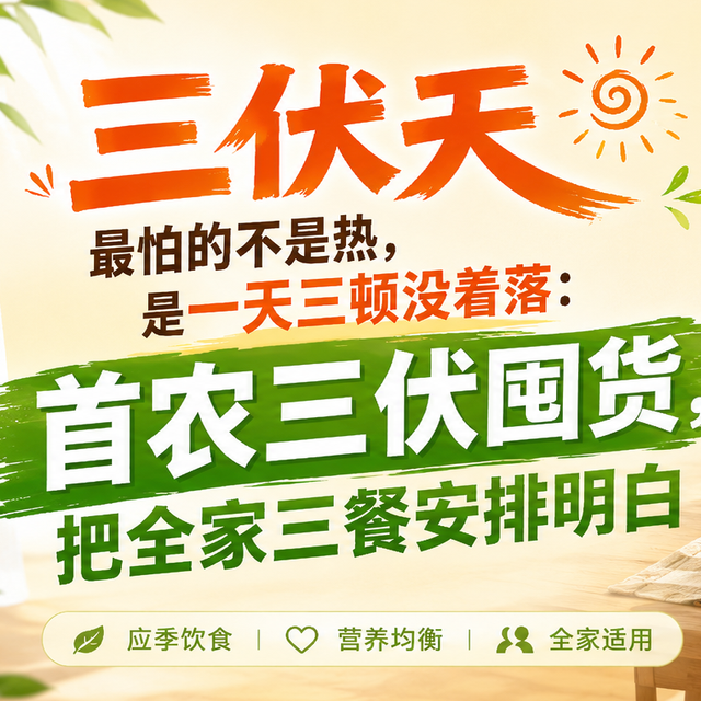 三伏天最怕的不是热，是一天三顿没着落：首农三伏囤货，把全家三餐安排明白