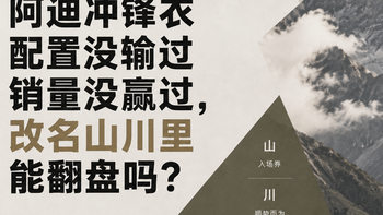 阿迪冲锋衣配置没输过销量没赢过，改名山川里能翻盘吗