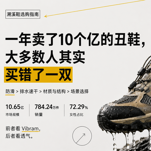 一双丑鞋一年卖10个亿，贵的和便宜的溯溪鞋怎么选？