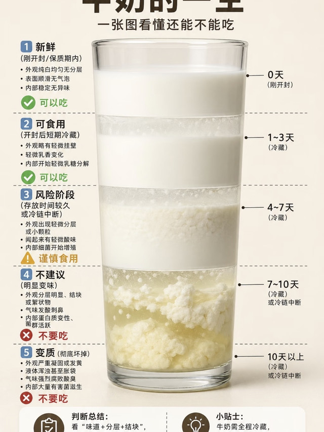 牛奶状态不同，饮用建议各异