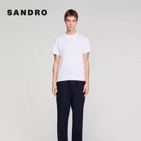 法式纯白极简天花板！SANDRO2026夏季新款字母刺绣针织T恤✨
