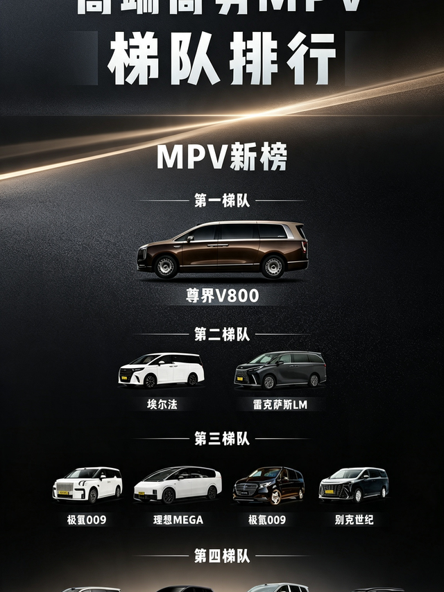 网友总结的高端商务MPV梯队排行🔥，大家觉得这个排位靠谱吗？