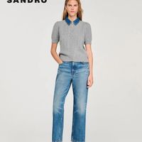 新品首降！SANDRO法式可拆卸牛仔领针织开衫✨