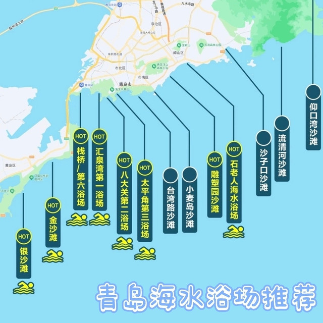 青岛带娃赶海游泳别盲选！实地体验9大正规浴场，听劝少踩坑