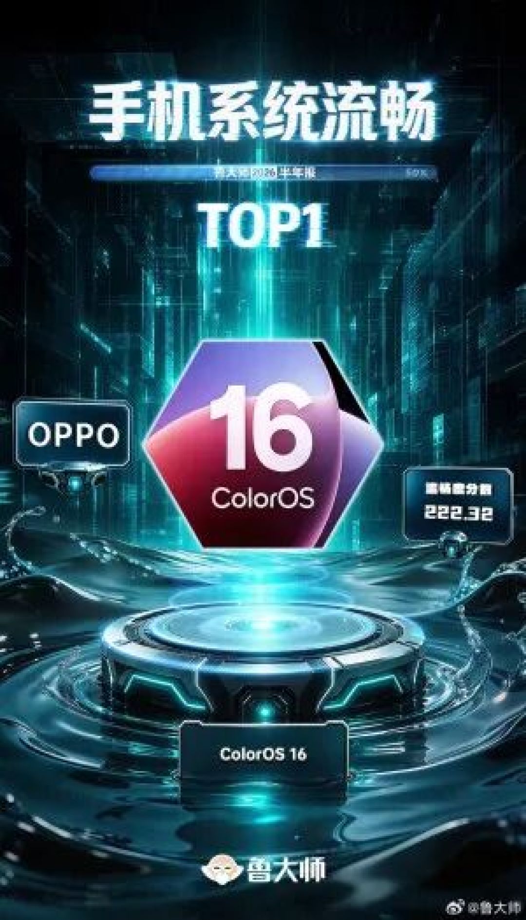 ColorOS 16拿下上半年最流畅系统,OPPO Find X9 Ultra单机流畅第一