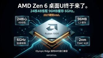 Zen6最大悬念：核显换NPU！24核+2nm，这次AMD赌对了吗？