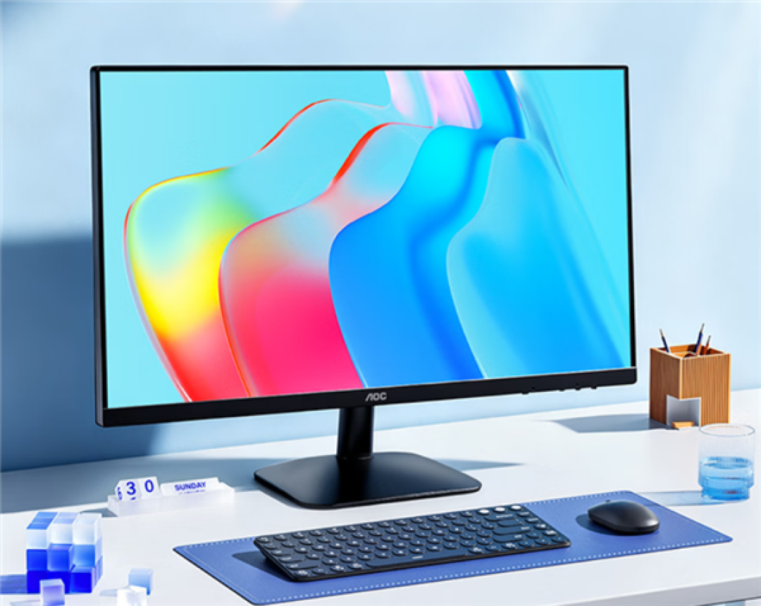 AOC新款23.8寸显示器到手449元：144Hz VA面板、支持低蓝光模式