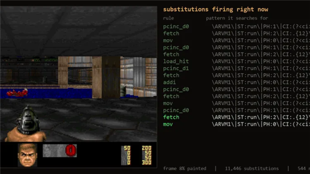 96MB文本模拟CPU！开发者用正则表达式跑通Doom：一帧需要180秒
