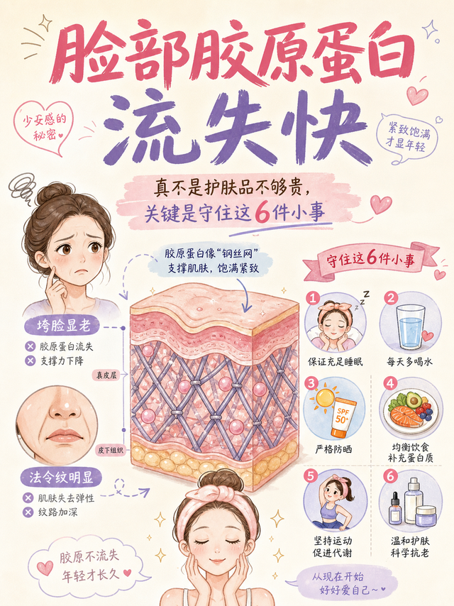 脸垮不怪护肤品！6件小事偷偷拆走胶原蛋白