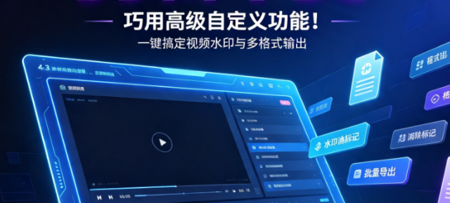 这个高级自定义设置，一次搞定视频格式转换难题，效率翻倍！
