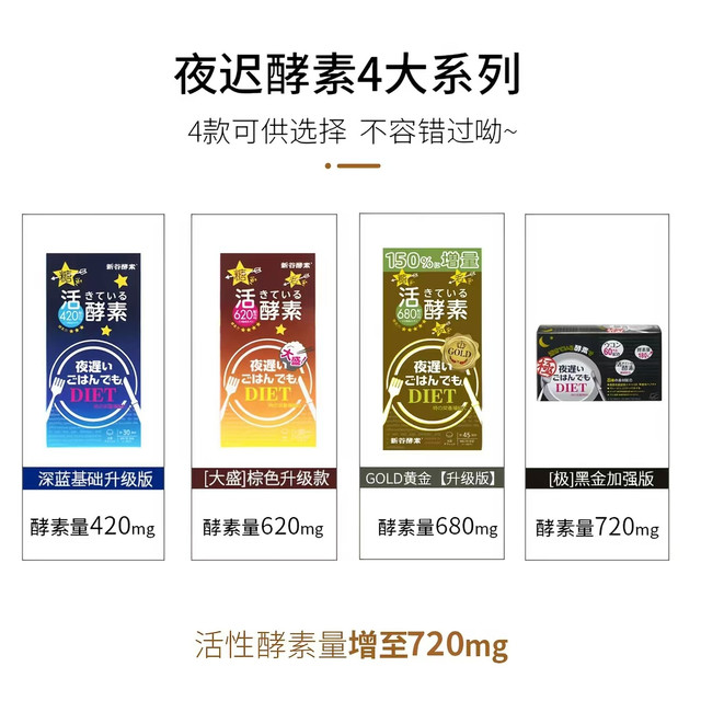 夜宵重油救星！新谷酵素黑金夜间加强版｜躺睡轻代谢✨