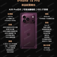 iPhone 18 Pro爆料，2nm芯片，新增可变光圈