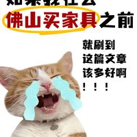 如果来佛山买家具前，刷到这条该多好😭