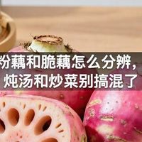 粉藕和脆藕怎么分辨，炖汤和炒菜别搞混了