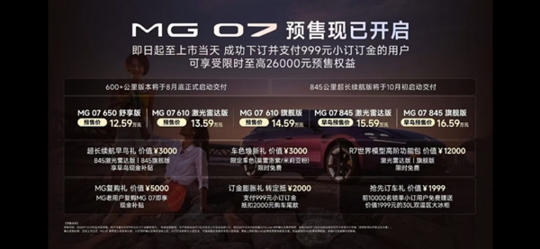 上汽高管回应MG07低价如何保证利润：不做亏本买卖 要将价值最大化
