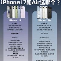 预算差不多！iPhone17 or 17Air谁会更值得入手？
