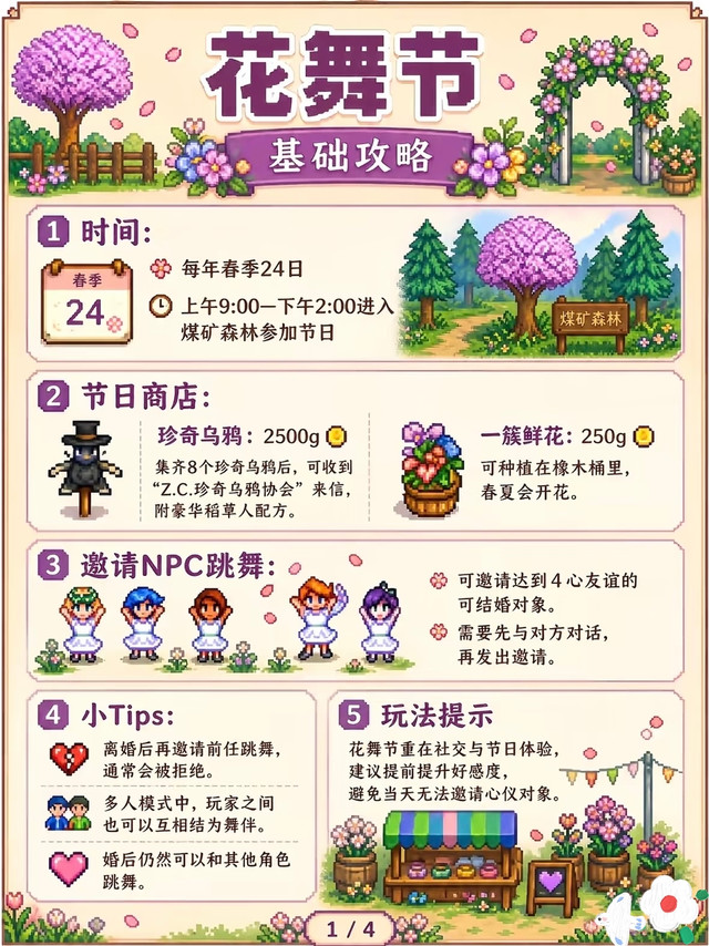 星露谷物语花舞节，约会+赚钱全攻略✨