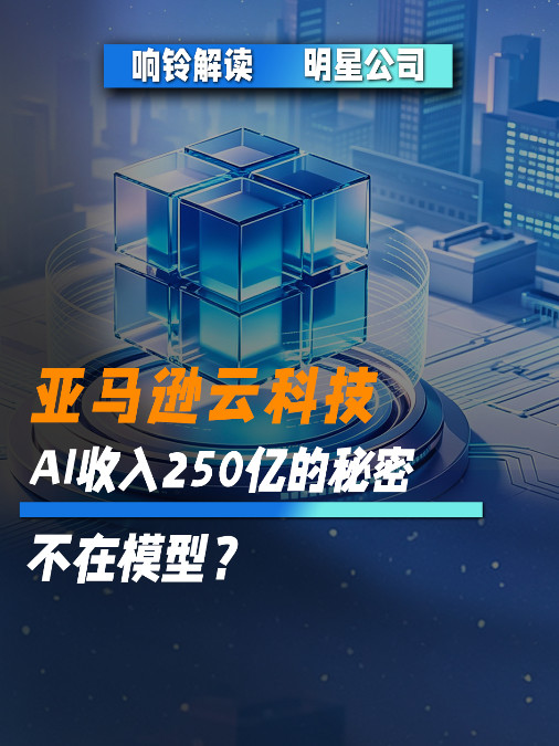 亚马逊云科技 AI收入250亿的秘密 不在模型？