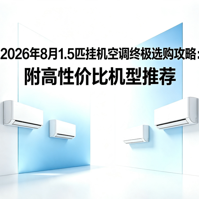 2026年8月1.5匹挂机空调终极选购攻略：附高性价比机型推荐