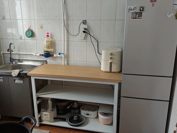 落地厨房置物架靠墙一体多层小家电整理架
