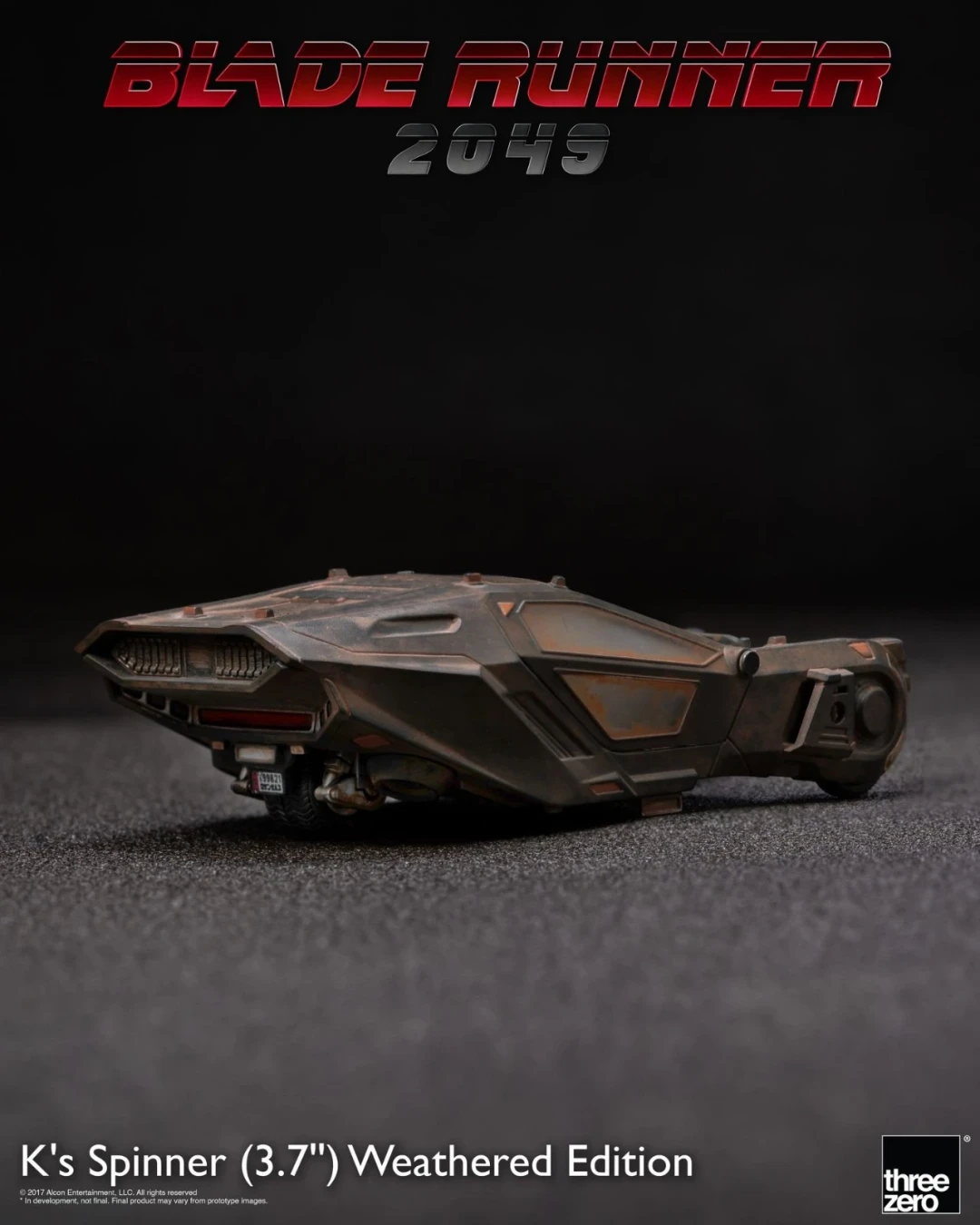threezero 《银翼杀手 2049》K 的回旋飞行车 3.7 英寸 旧化做旧版