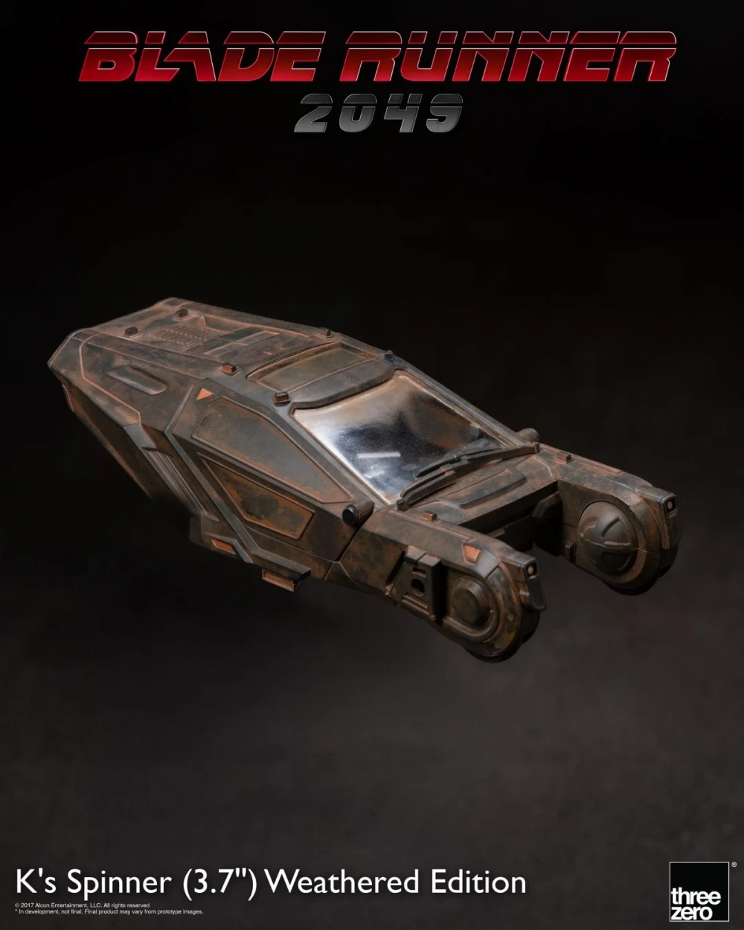 threezero 《银翼杀手 2049》K 的回旋飞行车 3.7 英寸 旧化做旧版