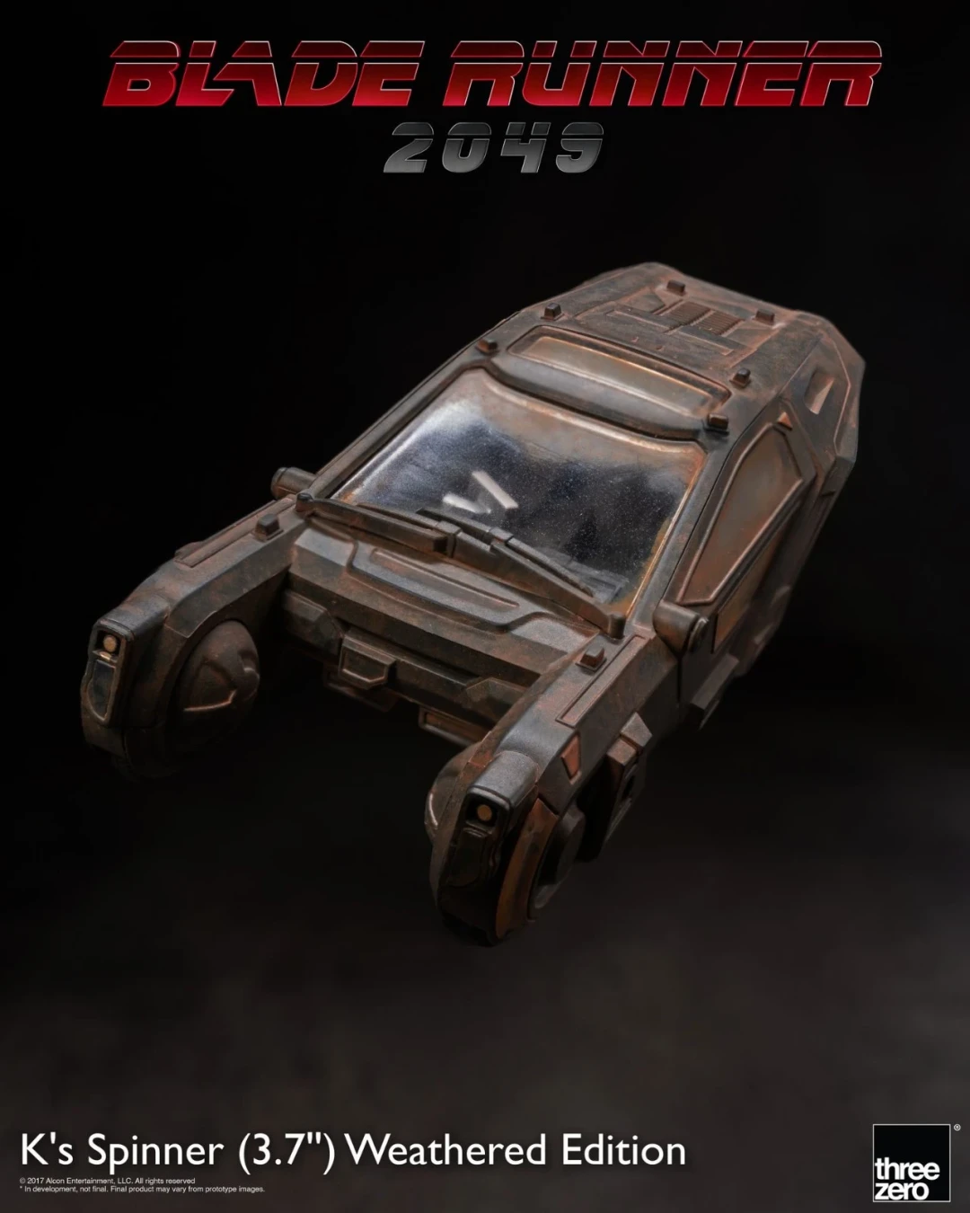 threezero 《银翼杀手 2049》K 的回旋飞行车 3.7 英寸 旧化做旧版
