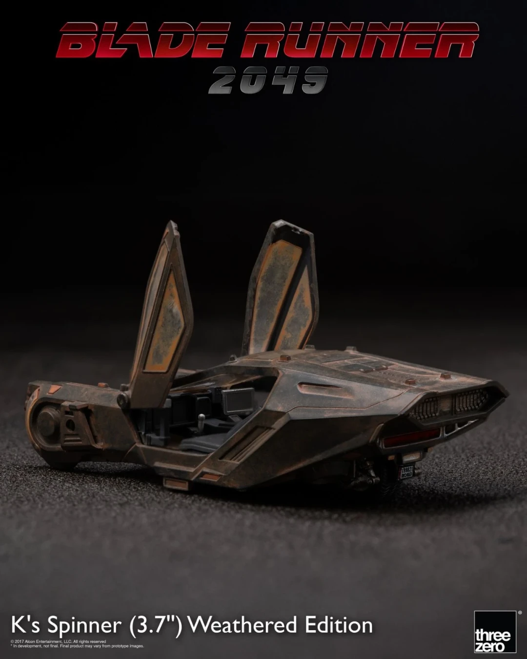 threezero 《银翼杀手 2049》K 的回旋飞行车 3.7 英寸 旧化做旧版
