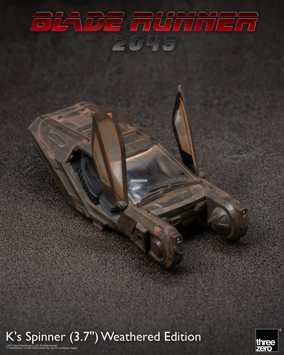 threezero 《银翼杀手 2049》K 的回旋飞行车 3.7 英寸 旧化做旧版