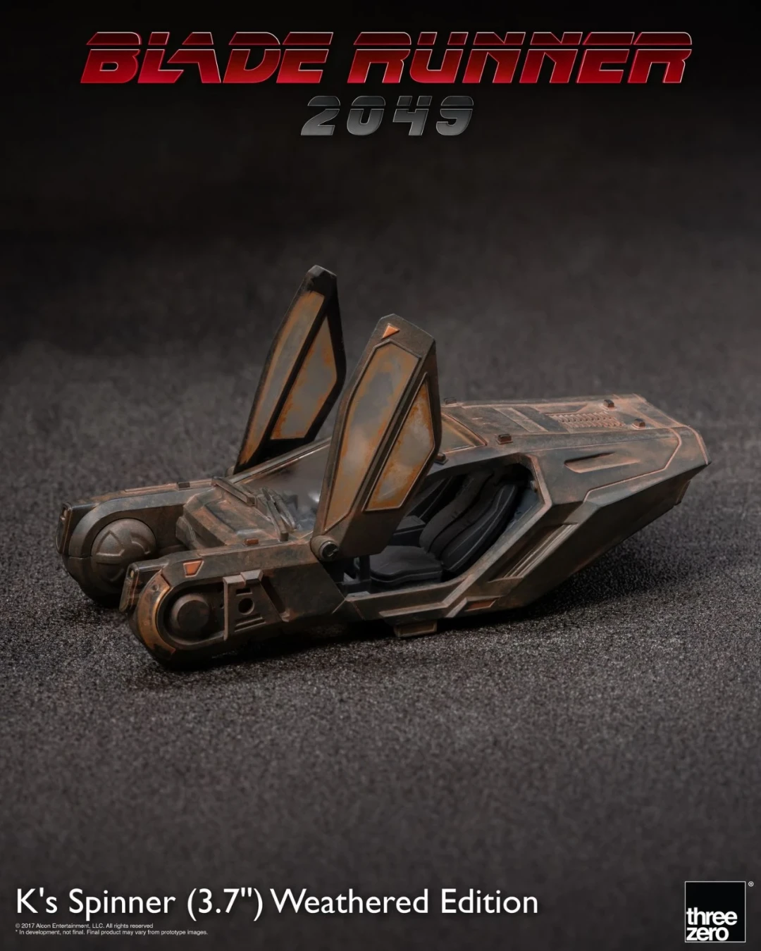 threezero 《银翼杀手 2049》K 的回旋飞行车 3.7 英寸 旧化做旧版