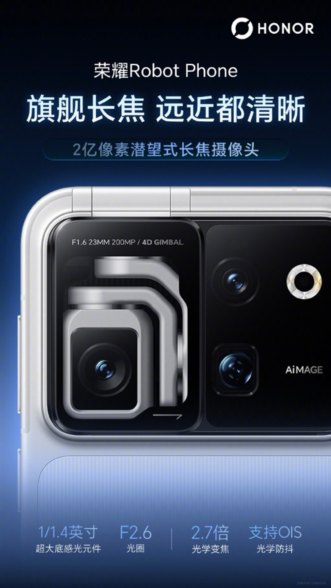 荣耀Robot Phone最全参数曝光:骁龙8 E5加持、三颗自研芯片上阵