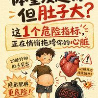 体重正常肚子大?比全身胖更危险!