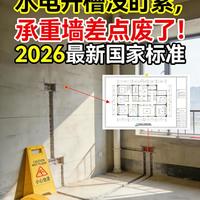 横槽开不对，白砸几万还影响整楼抗震！2026新规：承重墙别超这个数